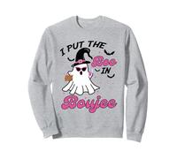 I Put The Boo In Boujee Lindo Fantasma Rosa Halloween Spooky Sudadera