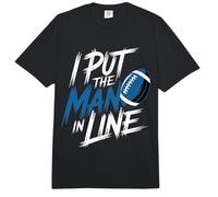 I Put The Man In Line Football Offensive Lineman Jokes - Comfort Colors Adult Heavyweight T-Shirt