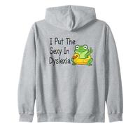 I Put The Sexy In Dislexia Funny Frog Humor Sudadera con Capucha