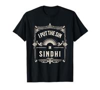 I Put The Sin In Sindhi Funny Humor Sindhi Culture Pride Camiseta