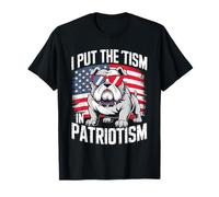 I Put The Tism In Patriotism English Bulldog Camiseta