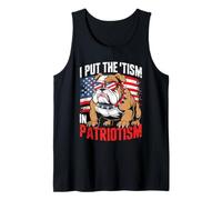 I Put The Tism In Patriotism English Bulldog Camiseta sin Mangas