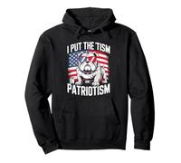 I Put The Tism In Patriotism English Bulldog Sudadera con Capucha