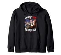 I Put The Tism In Patriotismo Funny 4th of July America USA Sudadera con Capucha