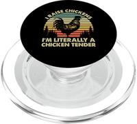 I Raise Chickens I'm Literally a Chicken Tender Funny Retro PopSockets PopGrip para MagSafe