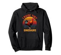 I Raise Tiny Dinosaurs Vintage Retro Funny Chicken Lover Sudadera con Capucha