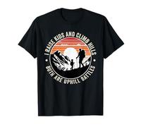 I Raised Kids And Climb Hills Día del Padre Senderismo Papá Papá Camiseta