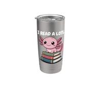 I Read Alotl Axolotl Readsolotl Vaso térmico de acero inoxidable de doble pared