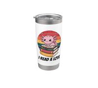 I Read Alotl Axolotl Vaso térmico de acero inoxidable de doble pared