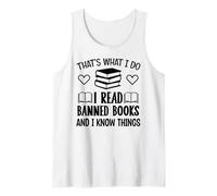 I Read Banned Books I Know Things,Banned Book Lover Bookish Camiseta sin Mangas
