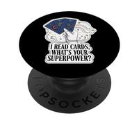 I Read Cards What's Your Superpower Tarot Design PopSockets PopGrip Adhesivo