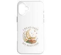 I Read Past My Bedtime Cozy Moon Book Lover Carcasa para iPhone 16 Plus