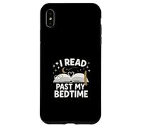I Read Past My Bedtime Open Book Moon Stars Graphic Carcasa para iPhone XS MAX