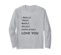 I Really, Truly,... Love You - Romantic Quote Design Manga Larga