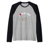 I Red Heart Love New York City NYC I Love NY Hombres Mujeres Niños Camiseta Manga Raglan