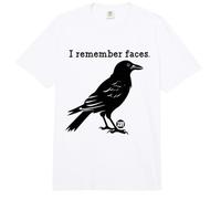 I Remember Faces Funny Crow Comfort Colors Adult Heavyweight T-Shirt