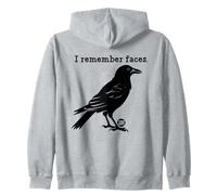 I Remember Faces Funny Crow Sudadera con Capucha