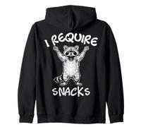 I Require Snacks Mapache Amante Animal Mapaches Dueño Sudadera con Capucha
