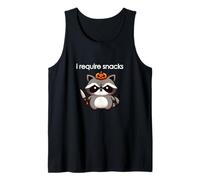 I Require Spooky Snacks Mapache Enojado Halloween Camiseta sin Mangas
