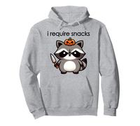 I Require Spooky Snacks Mapache Enojado Halloween Sudadera con Capucha