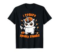 I Require Spooky Snacks Unicornio Enojado Halloween Camiseta
