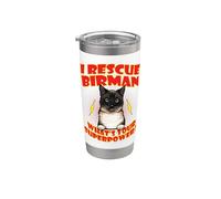 I Rescue Birman Cat What's Your Superpower Funny Cats Lover Vaso térmico de acero inoxidable de doble pared