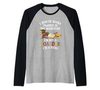 I Rescue Book Trapped In The Bookstore I'm Not A Hoarder Camiseta Manga Raglan