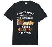 I Rescue Book Trapped In The Bookstore I'm Not A Hoarder Comfort Colors Adult Heavyweight T-Shirt