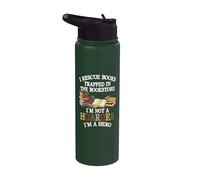 I Rescue Book Trapped In The Bookstore I'm Not A Hoarder Stainless Steel Insulated Water Bottle