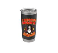 I Rescue Manx Cat What's Your Superpower Funny Cats Lover Vaso térmico de acero inoxidable de doble pared