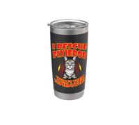 I Rescue Pixiebob Cat What's Your Superpower Cats Lover Vaso térmico de acero inoxidable de doble pared