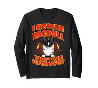 I Rescue Ragdoll Cat What's Your Superpower Funny Cats Lover Manga Larga