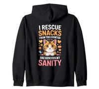 I Rescue Snacks from The Counter She Rescues MY Sanity Sudadera con Capucha