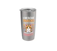 I RESCUE SNACKS FROM THE COUNTER SHE RESCUES MY SANITY Vaso térmico de acero inoxidable de doble pared