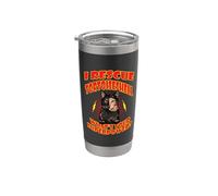 I Rescue Tortoiseshell Cat What's Your Superpower Cats Lover Vaso térmico de acero inoxidable de doble pared