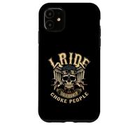 I Ride So I Don't Choke People - Alas de Motociclista, diseño de Calavera Carcasa para iPhone 11