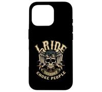 I Ride So I Don't Choke People - Alas de Motociclista, diseño de Calavera Carcasa para iPhone 16 Pro