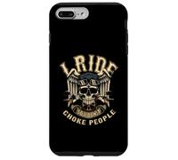 I Ride So I Don't Choke People - Alas de Motociclista, diseño de Calavera Carcasa para iPhone 7 Plus/8 Plus