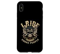 I Ride So I Don't Choke People - Alas de Motociclista, diseño de Calavera Carcasa para iPhone XS MAX