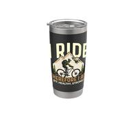 I Ride Therefore I Am Fit Bicicleta de carreras fuerte y saludable Vaso térmico de acero inoxidable de doble pared