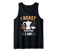 I Roast Therefore I Am Coffee Roasting Culture Crew (tuesto, Camiseta sin Mangas