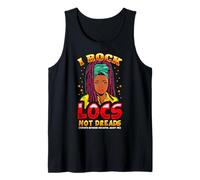 I Rock My Locs Funny Dreads Negro Mujeres Melanina Natural Camiseta sin Mangas