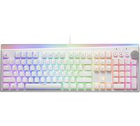 i-rocks K71M Teclado mecánico RGB para juegos con perilla de control multimedia, interruptores (marrón), 107 teclas con NKRO completo, teclas PBT, teclas de acceso rápido multimedia, cable USB-C