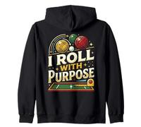 I Roll with Purpose Bocce Jugador de Pelota Italiano bochas Sudadera con Capucha