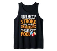 I Rub My Tip I Play - Billar Divertido Billar para Hombre Camiseta sin Mangas