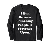 I Run Because Punching People Is Frowned Upon Funny Saying Manga Larga