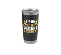 I Run Better Than The Government Runner Life Jogging Vaso térmico de acero inoxidable de doble pared