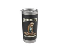 I Run Better Than The Government Sloth Runner funny running Vaso térmico de acero inoxidable de doble pared