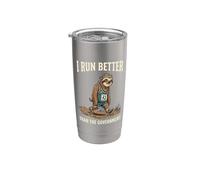 I Run Better Than The Government Sloth Runner funny running Vaso térmico de acero inoxidable de doble pared