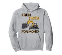 I Run Hoes For Money Sarcasmo para el sitio de construcción Sudadera con Capucha